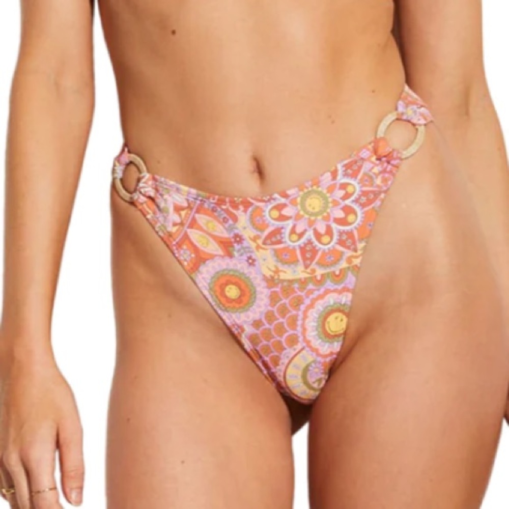 Billabong x Smiley Good Times Havana Bikini Bottom NWT XL/14